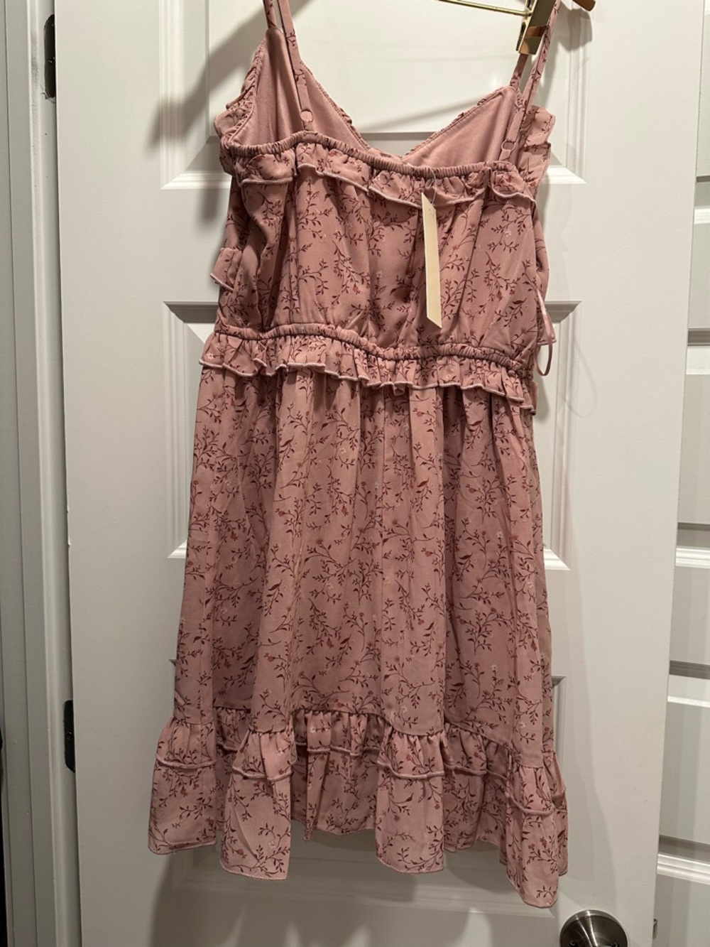 Pink Floral Ruffle Sundress - Picture 3 of 4